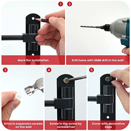 Helmet Hanger Wall Mount 180° Swivel Helmet Holder for Motorcycle Bike Racing Outerwear Sports Gear - color: Black-2