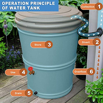Outus 2 Inch PVC Bulkhead Fitting for Rain Barrel and Water Tank | Threaded Locknut and Washer Included, Fits Pond Aquarium Cistern, Leak-Proof Seal