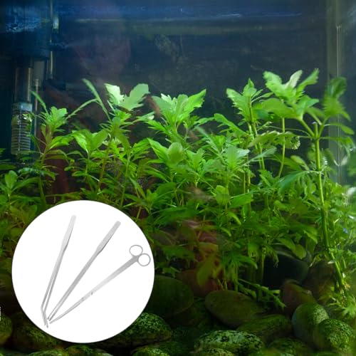 VANZACK Aquarium Tools Set 1 Set of Tweezers Scissors Spatula for Plant Trimming and Cleaning