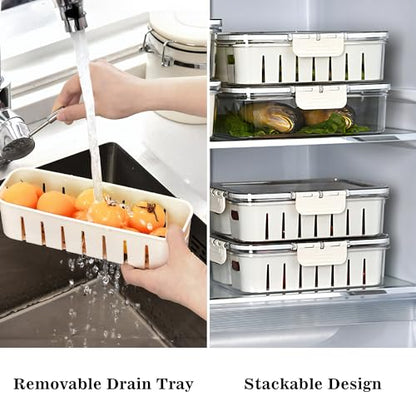 Divided Veggie Tray with Lid and Handle 4 Compartment Serving Tray Portable Travel Snack Storage Containers Stackable Snackle Box Charcuterie Container for Fruit,Vegetable,Salad - size: 1 Pack-4 Compartment