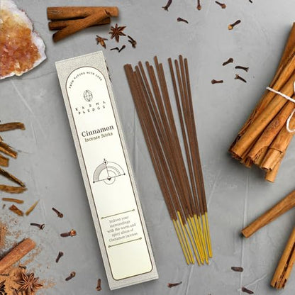 KarmaPledge Cinnamon Incense Sticks, Burn Time 45-60 Min, 40 Sticks - color: Cinnamon, size: 40 Hand Dipped Sticks