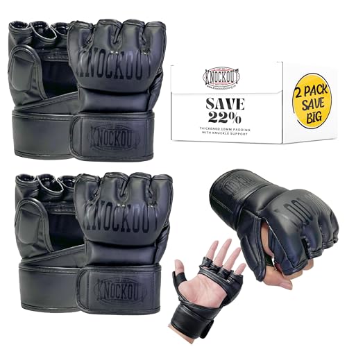 Boxing Gloves 2 Pack Best UFC MMA Gloves for Boxing, Grappling, Kickboxing, Kids MMA Gloves with Ultimate Thick Padding Protection for Training & Competition - size: X-Large