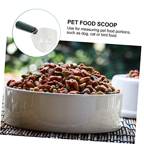 Angoily 1pc Plastic Pet Food Scoop Measuring Scale for Dog and Cat Lightweight and Wear-resistant Food Spoon for Precise Pet Portioning Transparent