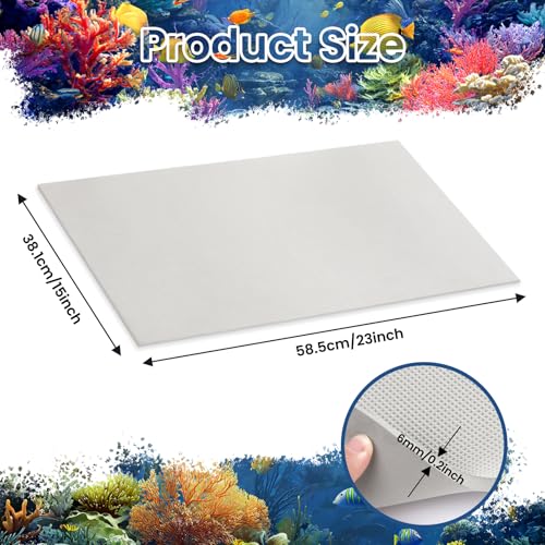 15 x 23 Inch Fish Tank Pad, 6mm Aquarium Leveling Mat, Gray | Water-Resistant Surface, Easy to Cut, Helps Cushion the Tank Base, Suitable for Aquariums and Terrariums - color: Gray, size: 15 x 23in