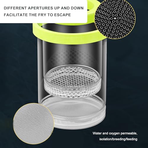 3PCS Aquariums Isolation Box for Protecting Fish and Shrimp from Larger Tanks Inhabitant Growth and Breeding Fish Breeding Box - color: Small blue suction c