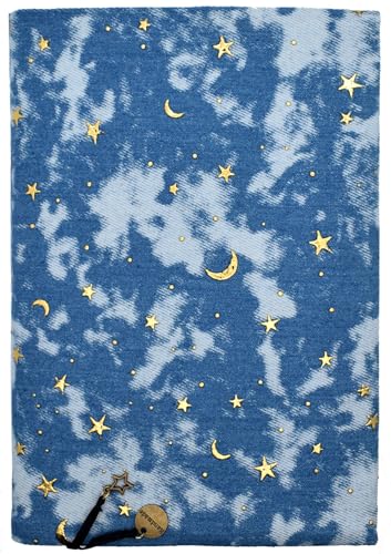 BLBMH 6x9 Bible Book Cover for Women, Non-Stretch Fabric Protector for Paperback, Handmade Soft Cloth Sleeve with Bookmark for Journals Notebooks | Privacy Reading Gift - Denim - color: Denim