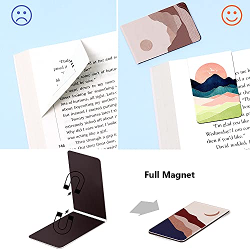 12 Pack Magnetic Bookmark, Book Marker Clip for Teachers, Students, Book Lovers, Printing on 2 Side - color: Style E