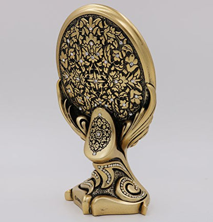 Islamic Home Table Decor Showpiece Bookend Oval Allah Muhammad Ayatul Kursi Showpiece Eid Ramadan Gift (Allah)