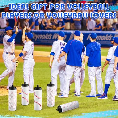 12 / 24 Pack Sports Water Bottles 20 oz Bottle Basketballs Party Favors Reusable Sports Squeeze Water Bottle for Party Favor Players Lovers Team Gifts Gym - style: Baseball
