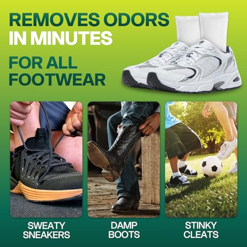 Unscented Shoe Odor Elimination, Powerful Shoe Odor Eliminator for Sneaker, Boot, Soccer Cleat, Reusable Shoe Smell Remover, Air Odor Absorber, Freshens Shoes, Gym Bag, Closet at Sourse (2-Pack)