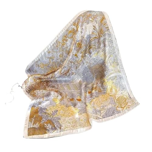 Print Silk Square Scarf Women Soft Satin Horse Hairband Neckerchief Office Hijab Headband Foulard Bag Ribbons Gift - color: 5