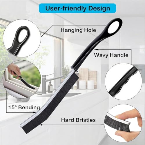 8PCS Cleaning Brush Set, Multi Purpose Gap Brush for Kitchen,Bathroom,Car, Grout, Window Tracks,Bathtub,Vehicle,Faucets,Bowl,Teapot,Cup, Home Essentials Scrub Cleaning Tools,Hard Crevice Cleaning