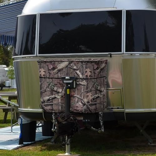 Oak Leaf Double 20lb RV Propane Tank Cover Reliable Weather Resistant Gas Cylinder Cover Travel Trailer Polyester Waterproof Cover - color: Oak Leaf, size: S(20LB)