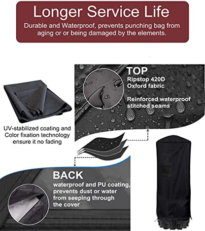 Freestanding Punching Bag Cover - Outdoor Waterproof, Standing Heavy Bag Protective Cover for Boxing Bag - size: 58.2"Hx13"D