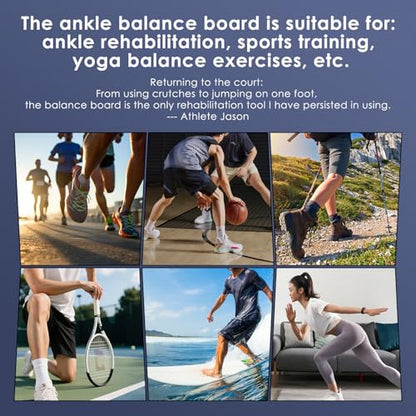 Ankle Balance Board - Non-Slip Balance Board for Physical Therapy, Fast Injury Recovery & Core Strength - 300lbs Capacity - Ideal for Athletes, Seniors & Home Use