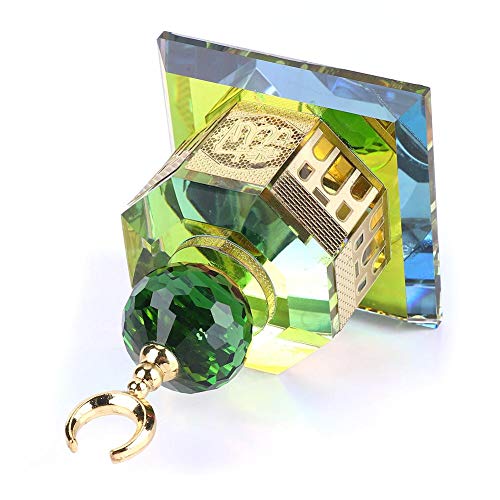 Muslim Crystal Gilded Al-Aqsa Mosque Miniature Model Crystal Mosque Model Islamic Table Decor Islamic Architecture Handicraft Souvenir Desktop Decor Islamic Building Gift