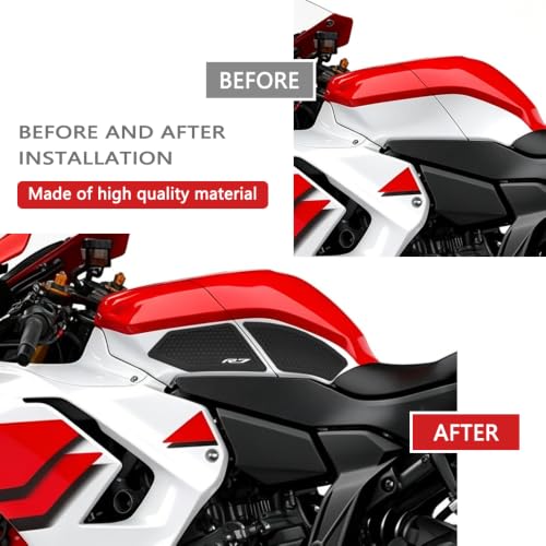 for YZF-R7 yzfr7 2026 New Accessories Body Protection Fuel Tank Rubber Pad Anti-Slip and Anti-Scratch Fuel Tank Sticker Decal Tank Grip Rubber Anti-Slip Tank Pad Fuel Tank pad (R7 2026) - color: R7 2026
