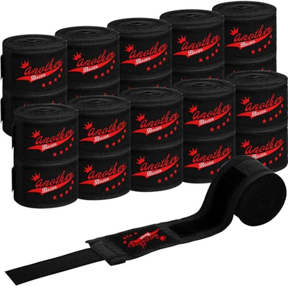 Jenaai 10 Pairs Elastic 180 Inch Boxing Hand Wraps Bulk Martial Arts Hand Wrap Wrist Wraps for Men Women Kickboxing MMA Muay Thai Boxing Wrist Protection - color: Black
