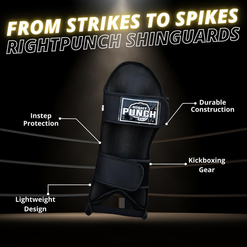 Shin Guards Kickboxing Leg Pads with Instep Protection, Muay Thai MMA Martial Arts Kicking Sparring Training Gear - color: Black, size: X-Large