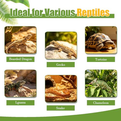 18" x 79" Reptile Mat, Bearded Dragon Tank Accessories, Substrate Liner | Cut-to-Fit Anti-Slip Leopard Gecko Bedding, Waterproof Carpet for 40 Gallon, 20-50 Gallon Lizard Tank, Black