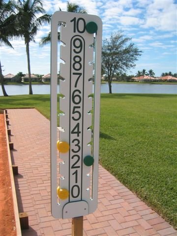 BuyBocceBalls Listing - Scoreboard for Bocce - Green and Yellow Indicators