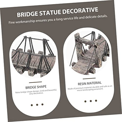 STOBOK 2pcs Mini Fairy Bridge Statue for DIY Landscaping Decor Resin Bridge Shape for Bonsai Aquarium and Home Decor