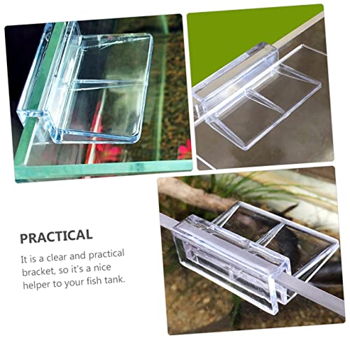 UKCOCO 10Pcs Fish Tank Cover Clips Brackets Transparent Aquarium Lid Holders for Glass Stable Support Racks for Easy Cleaning and Maintenance Durable Fish Tank