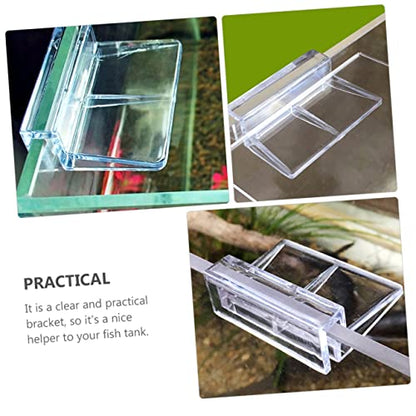 UKCOCO 10Pcs Fish Tank Cover Clips Brackets Transparent Aquarium Lid Holders for Glass Stable Support Racks for Easy Cleaning and Maintenance Durable Fish Tank