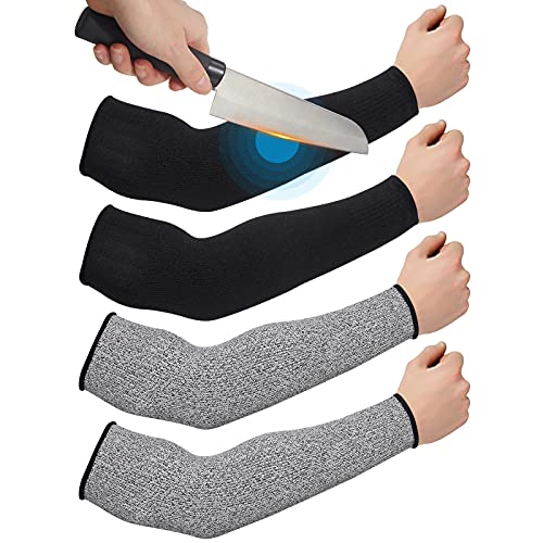 Geyoga Arm Sleeves Guards Cut Resistant HPPE,Large,Hppe,Blue - color: Black, Gray, size: Large, style: Hppe