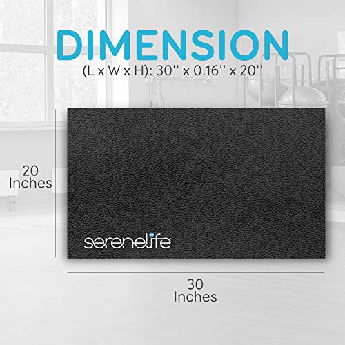 Elliptical Fitness Exercise Equipment Mat - Exercise Machine Floor Mat, Elliptical Mat, Fitness Mat, Gym Mat, Jump Rope Mat w/Durable with Non-Slip Texture - SereneLife SLELMAT5