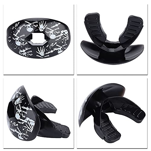 Mouthguard, Sports Teeth Protector for Boxing and Football ¨C 4 Colors Food Grade Silicone (Skeleton Pattern)
