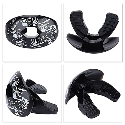 Mouthguard, Sports Teeth Protector for Boxing and Football ¨C 4 Colors Food Grade Silicone (Skeleton Pattern)