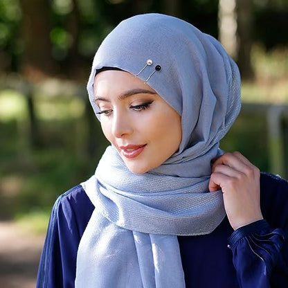 Joez Wonderful 24pc Cute Pearl Hijab Pins for Women, Shawl Scarf Clips & Pins for Muslim Hijab and Wedding Dress - color: 24pcs, 10 Colors