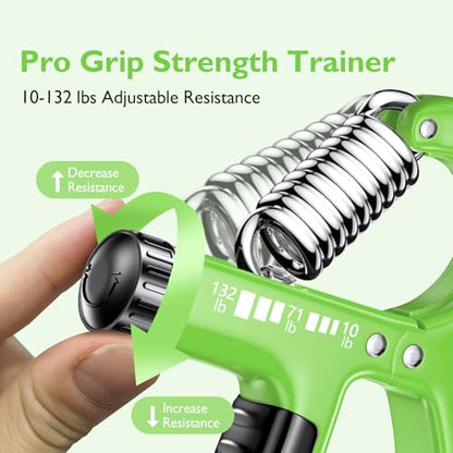 FitBeast Grip Strengthener Forearm Strengthener, Adjustable Hand Grip Strengthener for Strength Training & Rehabilitation, 10-132 lbs Resistance, Ideal for Athletes and Physical Therapy (1 Piece) - color: Light Green