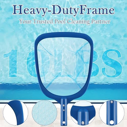 Sunnyglade 16.8x10.5in Swimming Pool Cleaner Supplies Pool Net Skimmer | Professional Heavy Duty Pool Leaf Rake Fine Mesh Frame Net/Cleaning Leaf Skim Net pool accessories pool skimmer net - size: 16.8x10.5in