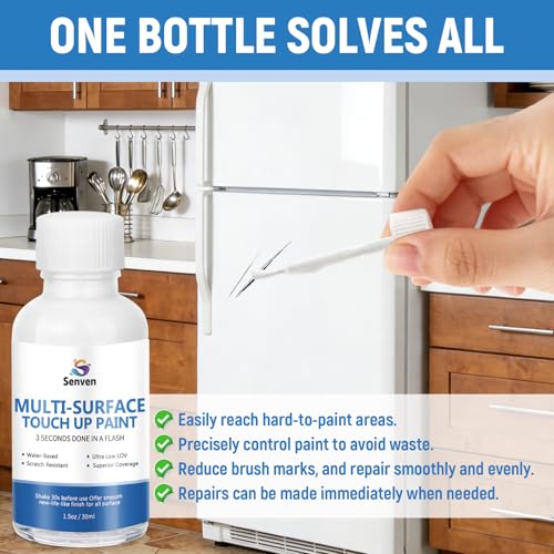 White Paint Multi Surface Semi-Gloss White Touch Up Paint Repair for Metal,Wall,Door,Cabinets,Wood,Furniture, Appliance,Metal, Acrylic Touch Up Paint Pen, Enamel 30ML - color: Semi-Gloss White