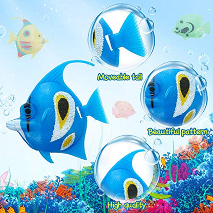Weewooday 20 Pcs Artificial Moving Fishes Plastic, Random Fish | Floating Lifelike Fishes Tank Ornament Aquarium Decorations - style: Random Fish
