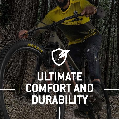G-Form Pro-Rugged 2 Knee-Shin Guard - Comfortable - Protective Knee-Shin Guards with Pads for Biking & Cycling - Durable Compression - Black, Youth L/XL - size: Y L/XL
