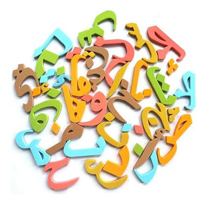 Arabic Magnetic Alphabet Puzzle for Kids 28 PCS, Arabic Learning Toys Fridge Magnets Letters Puzzle in EVA Foam, Learn Arabic Alphabet for Toddlers