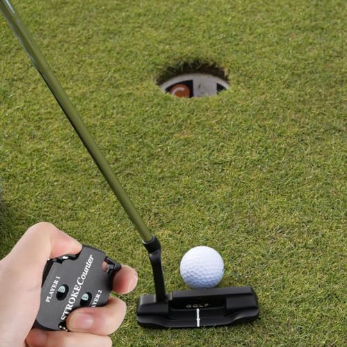 Bringsine Mini Score Counter Golf Stroke Shot Putt Tally Keeper Number with Key Chain (Pack of 2)-Black - color: Black+Black