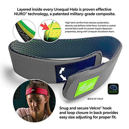 Unequal Halo 1 – 10mm Protective Headgear with Military-Grade Patented Composite, Coated Aramid Fabric - color: Red, size: LXL