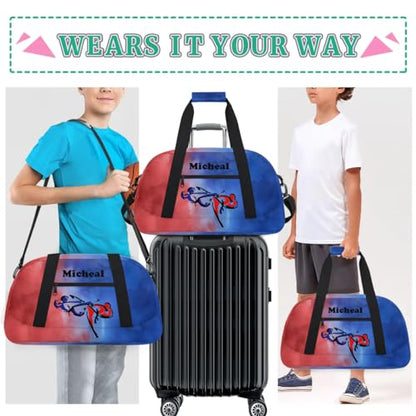 Personalized Martial Art Bag Duffel Bag for Girls, Custom Taekwondo Karate Bag Overnight Bags for Travel Weekender Practice Battle Black - color: Option 8