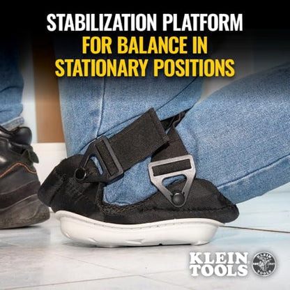KLEIN TOOLS 60896 Knee Pad, Non-Marring, Gel-Like Padding, Semi-Round Stabilizing Knee Pads with Adjustable Straps for Construction and Flooring - size: Non-Marring Stabilizer