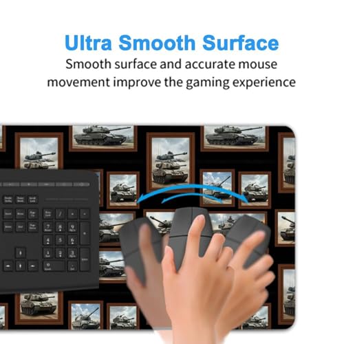 Extended Full Desk Mousepad Tank Military, Waterproof Stitched Edge Gaming Mat for Laptop Desktop - color: Pattern (161), size: 29.5L x 15.8W inches