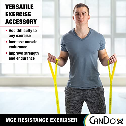 CanDo Multi-Grip 6 Foot Exercise Resistance Band with Hand/Foot Loops for Total Body Workouts, Training, Rehab, Stretching and Therapy - style: X-Light