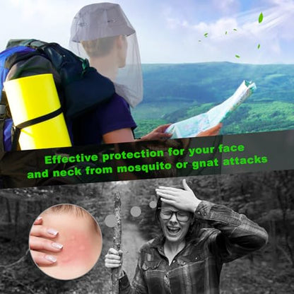 South to East Premium Mosquito Head Net for Insect 2 Pack, Ultra Large & Long, Extra Fine Holes, Fly & Bug Protection Gear for Camping, Hiking, Fishing, Gardening, Safari, Fit All Hats, Light Grey - color: Light Grey