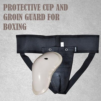 Groin Protector - Protective Cup and Groin Guard for Boxing, Muay Thai, Kickboxing, MMA Training, Karate, Taekwondo, Grappling - size: X-Small