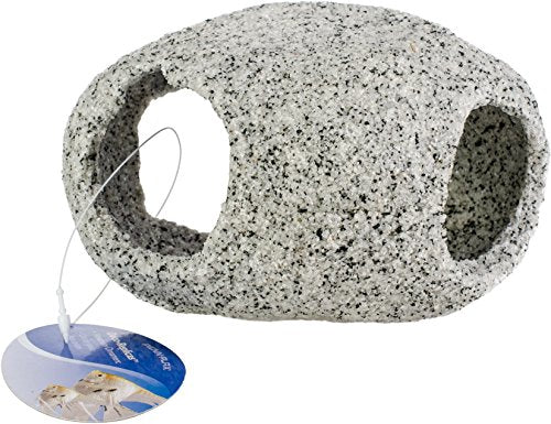Penn-Plax Deco-Replicas Granite Aquarium Ornament & Hideaway – Realistic Stone Appearance – Safe for Freshwater and Saltwater Tanks – Large Size - size: Large