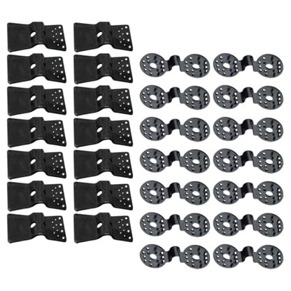 30Pcs Non Slip Mesh Buckle Net Clips for Garden Greenhouse Sunshade Clamp with Round and Square Clips Reusable Net Fixing for Backyard Shade Cloth and Plant Cover