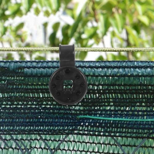 Beavorty 150pcs round Sunshade Clips Heavy Duty Non-slip Mesh Buckles for Garden Netting and Shade Cloth Fixing, Removable Reusable Tarp Clamps for Backyard and Greenhouse Use